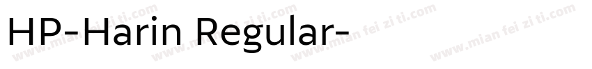 HP-Harin Regular字体转换